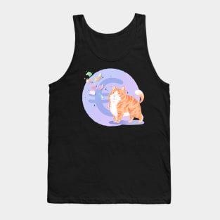 Euro-cat (version with purple background) Tank Top